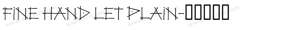 Fine Hand LET Plain字体转换